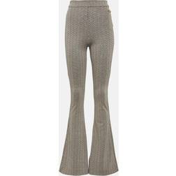Balmain monogram jacquard flared trousers women Viscose/Polyester/Elastane GFE