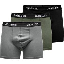 Only & Sons Boxer Shorts 3-pack - Olive Night