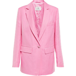 Etro Tailored Linen and Silk Jacket - Pink