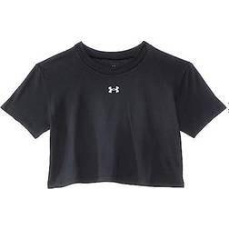 Under Armour Girl's Youths Logo Crop Top Black