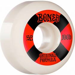 Bones Wheels OG Formula Skateboard Wheels 100 52mm V5 Sidecut 4pk White str. 52mm