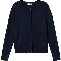 Name It Kid's Long Sleeved Knitted Cardigans - Dark Sapphire