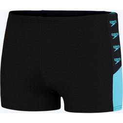Speedo Boom Logo Splice Aquashort Blue/Black, Male, Tøj, Badetøj, Svømning, blå/Sort