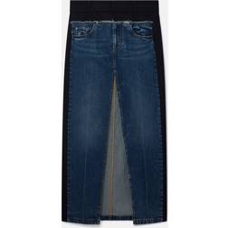 Stella McCartney Twill Panelled Denim Maxi Skirt, Woman, Vintage Wash