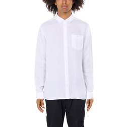 Knowledge Cotton Apparel Custom Fit Linen Shirt - Bright White