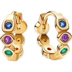 Pandora Marvel The Avengers Infinity Stones Hoop Earrings - Gold/Crystal/Multicolour