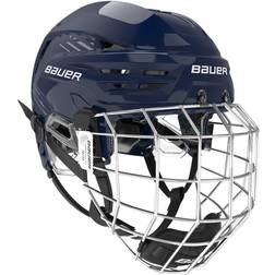Bauer Re-Akt 85-Helmet-Combo 23/24, hockeyhjelm unisex Navyblue S/52-56,5