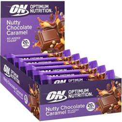 Optimum Nutrition Nutty Chocolate Caramel Protein Bar 70g 10 stk