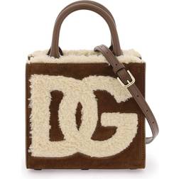 Dolce & Gabbana DG Logo shearling mini bag