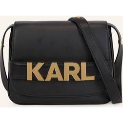 Karl Lagerfeld K/letters Flap Crossbody Bag, Woman, Black, Size: One size