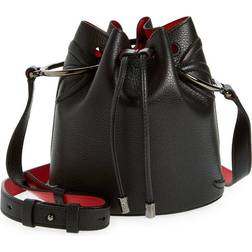 Christian Louboutin By My Side Logo Leather Bucket Bag - Black