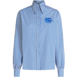Etro Striped Logo Shirt - Navy Blue