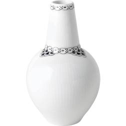 Royal Copenhagen Black Lace White Vase 15cm