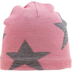 Molo Colder Star Beanie Pink/Grey, Unisex, Tøj, hatte og kasketter, Lyserød/Grå 1-3