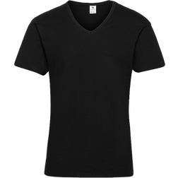 Dovre Single Jersey V-Neck T-shirt - Black