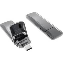 Xlyne 7625600 USB-flashdrev 256 GB Grå 7625600 USB-C USB 3.2 Gen 2