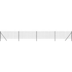 vidaXL Trådhegn 0,8x25 m galvaniseret antracitgrå