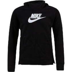 Nike Girl's Sportwear Pullover Hoodie - Black/White
