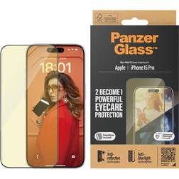 PanzerGlass Ultra-Wide Fit EyeCare Screen Protector for iPhone 15 Pro