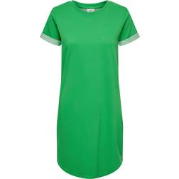 Only Short T-shirt Dress - Green/Kelly Green