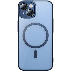 Baseus Glitter Magnetisk Cover og Beskyttelsesglas Sæt til iPhone 14 Plus Blå