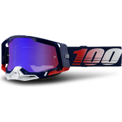 100% Crossbriller Racecraft Lens Republic, Spejl Rød/Blå