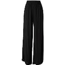 Urban Classics Ladies’ wide-leg viscose trousers Cloth Trousers black