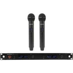 Audix AP62OM2 Wireless mic system, R62 2ch diversity receiver, 2x OM2 handheld transmitters
