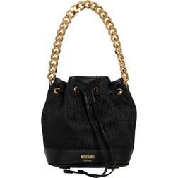 Moschino handbags women logo 3226ma741282681555 black medium leather bag tote