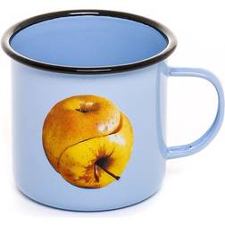 Seletti Wears Toiletpaper Apple-print Enamel Mug