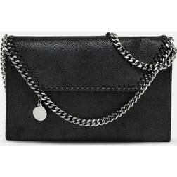 Stella McCartney Womens Black Falabella Vegan-leather Cross-body bag 13x21.5x3cm