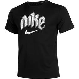 Nike Men's Dri-FIT Run Division Miler Running Top - Black/Reflective Silver