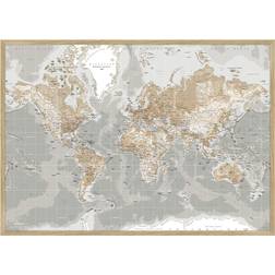 Incado World Map Billede 115x163cm