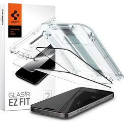 Spigen iPhone 15 Pro Max Skærmbeskytter GLAS.tR EZ Fit FC Svart 2-pak