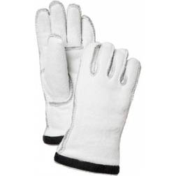 Hestra Heli Female 5-finger Ski Gloves - Ivory/Off White