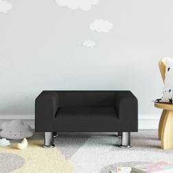 vidaXL sofa til børn 50x40x26,5 fløjl sort