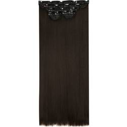 Lullabellz Super Thick Statement Straight Clip In Hair Extensions 26 inch Dark Brown 5-pack