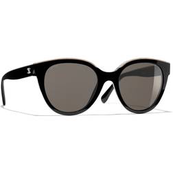 Chanel Runde fuldramme optiske briller til Black