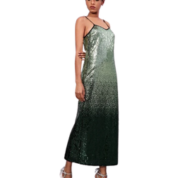 Shein Split Back Sequin Cami Dress - Multicolor