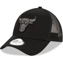 New Era Chicago Bulls Tonal Black A-Frame Trucker Cap