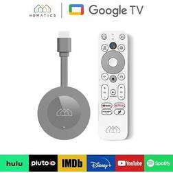 Homatics Homatics dongle 4k google tv wifi mediaplayer with voice remote control grey