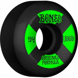 Bones Wheels OG Formula Skateboard Wheels 100 54mm V5 Sidecut 4pk Black str. 54mm