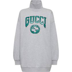 Gucci Interlocking cotton jersey sweatshirt grey