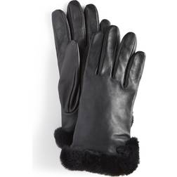 UGG Women's Tech-Compatible Shearling Gloves Black