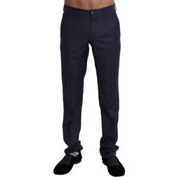Dolce & Gabbana Navy Blue Dress Formal Men Trouser Pants IT44