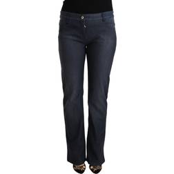 MARGHI LO' Dark Blue Cotton Straight Denim Jeans IT48