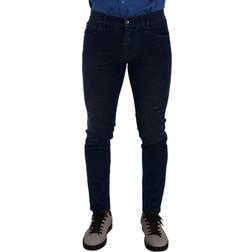 Dolce & Gabbana Blue Slim Fit Cotton Skinny Denim Trouser Jeans IT48