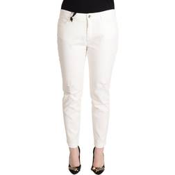 Dolce & Gabbana White Cotton Skinny Denim Women Pretty Jeans IT48