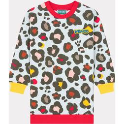 Kenzo Stone Kids Logo-patch Animal-print Cotton-blend Dress 4-14 Years Years