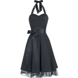 H&R London Dot Dress Medium-length dress black